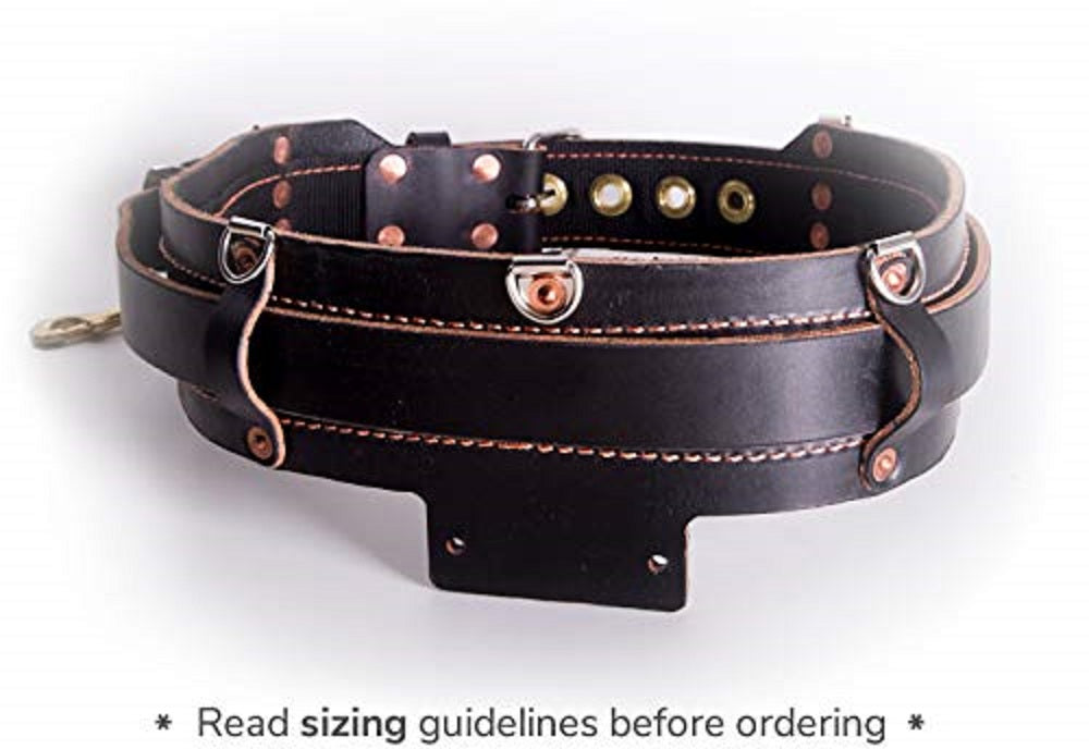 Low Pro Leather Mining Work Belt w/Brass notches IMPORTANT!! READ SIZING CHART BEFORE ORDERING BELT